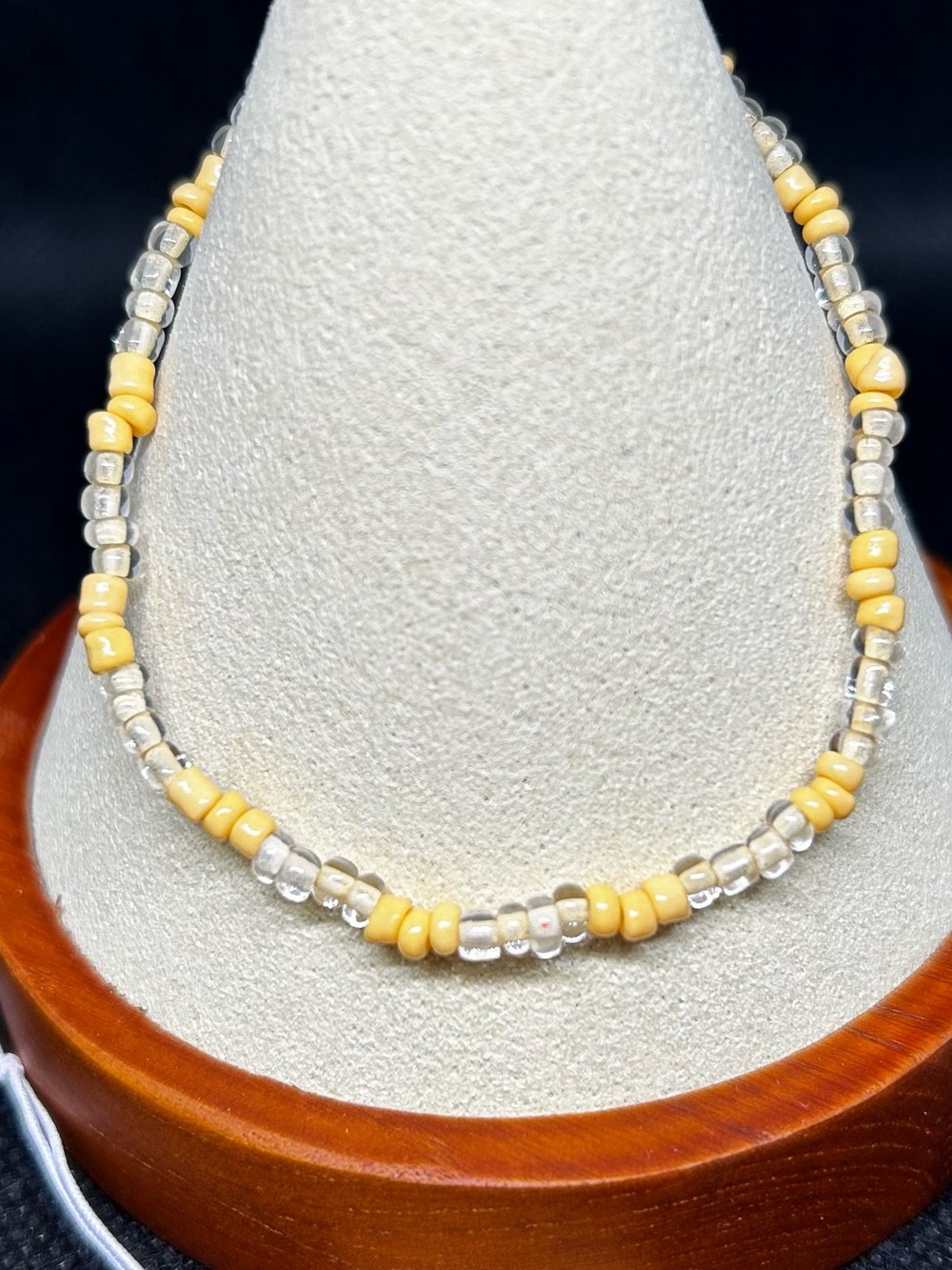 Yellow Seed Bead Stretch Bracelet